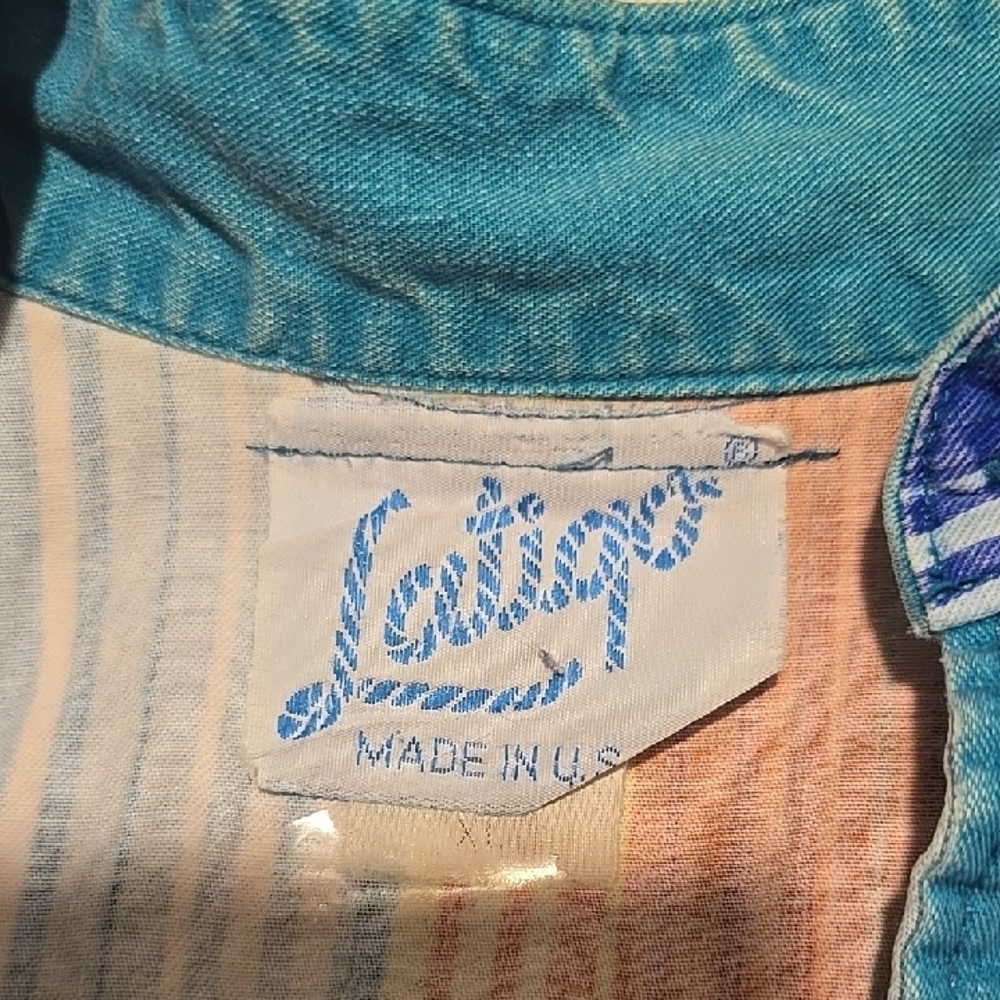 Latigo Blue and Orange Striped Shirt - Picture 2 of 4